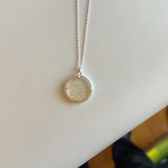 Catherine Weitzman Handmade Jewelry Crystal Circle Pendant Necklace - Picture 3 of 7